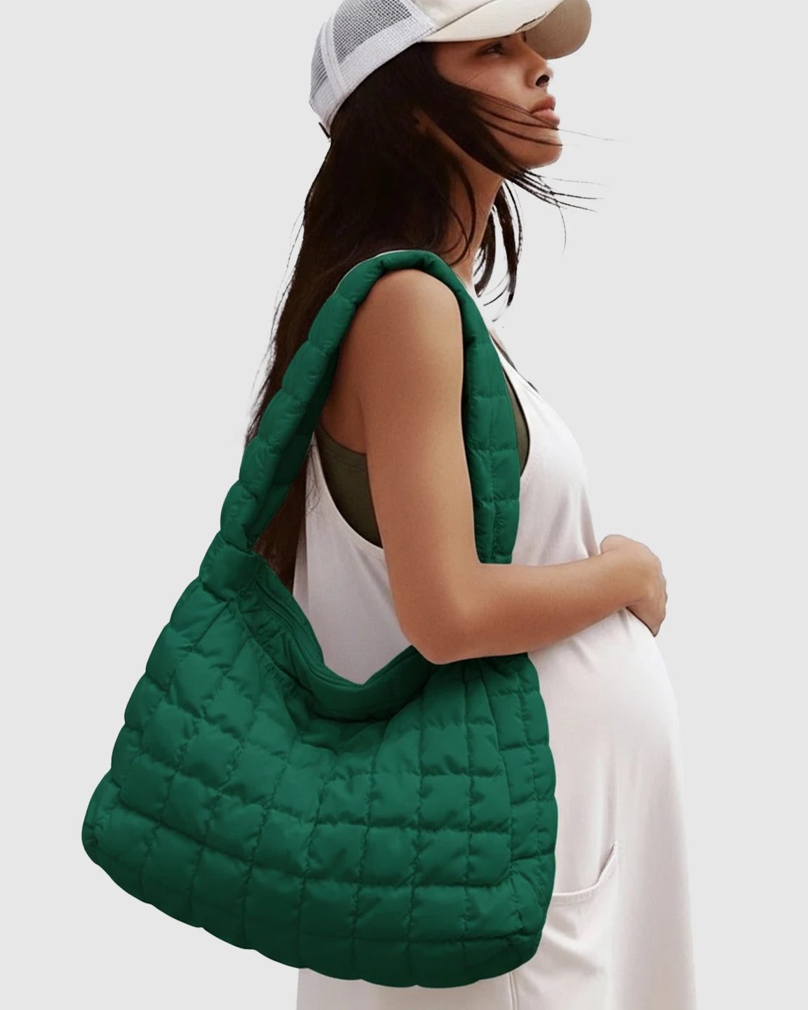 Plush Quilted Diaper Bag