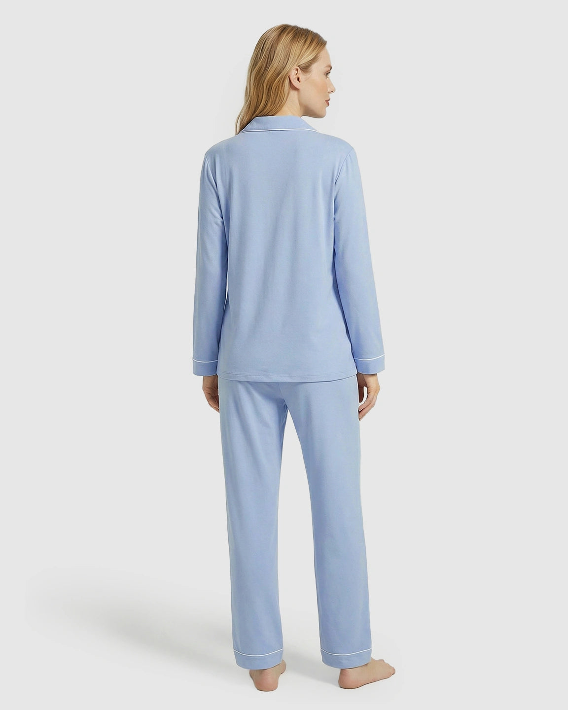 Button-Front Top Pastel Colored Maternity Sleepwear