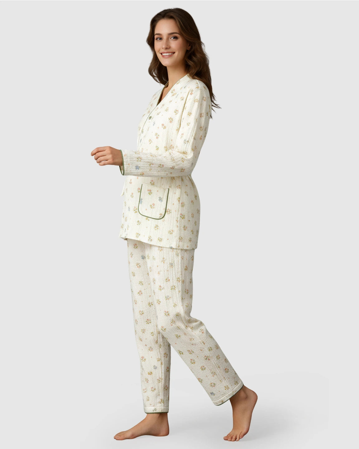 Cotton Muslin Japanese Style Maternity Loungewear Set