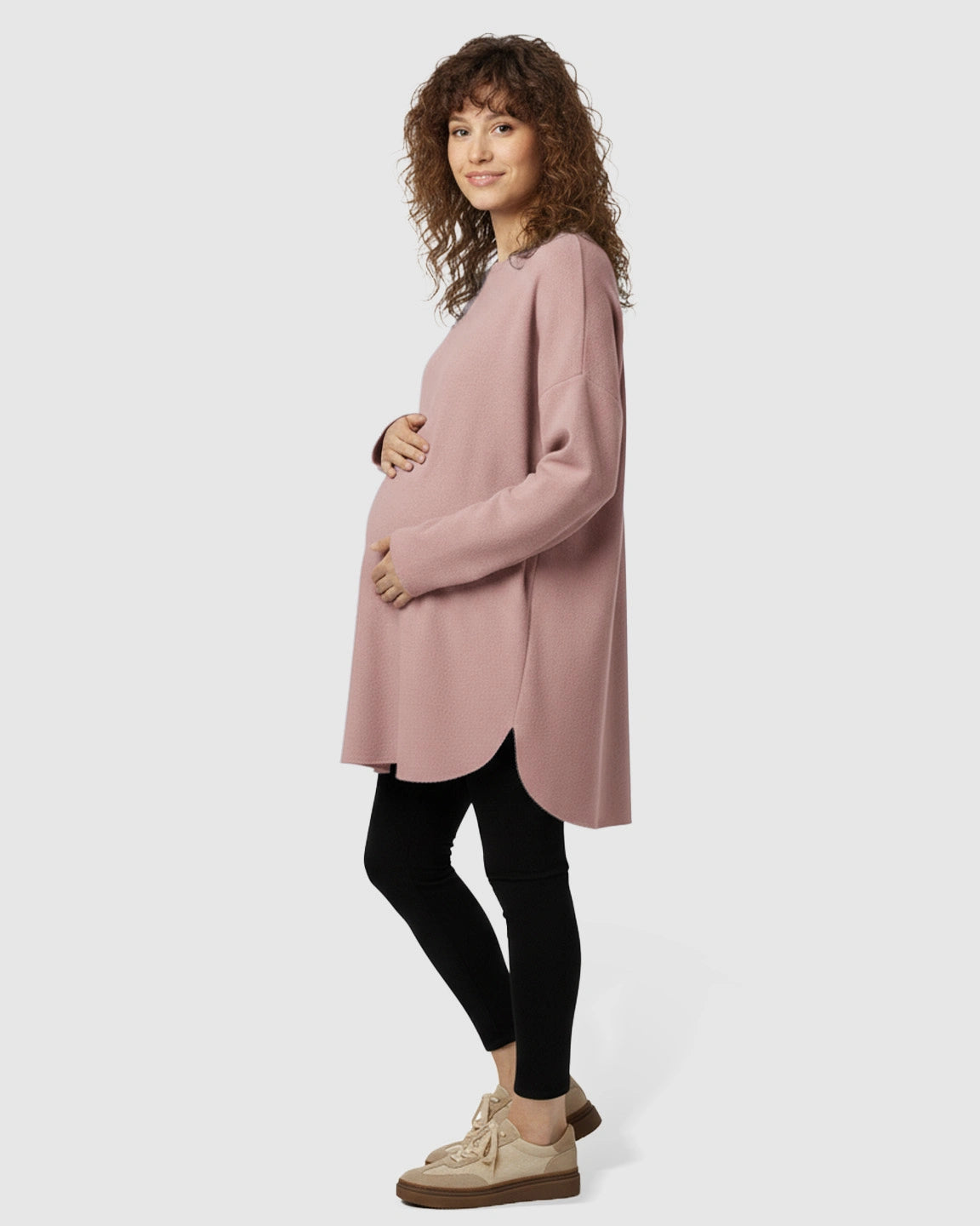 Cozy Woolen Loose-Fit Maternity Sweater