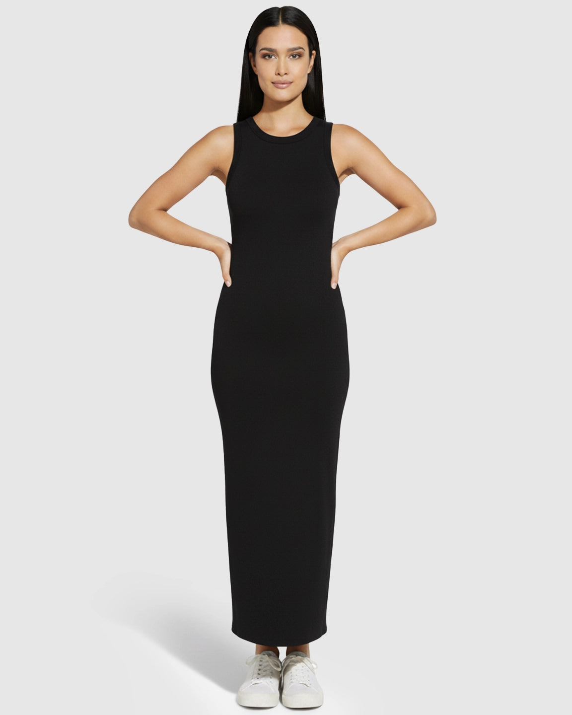 Boat-Neck Bodycon Maternity Maxi Dress