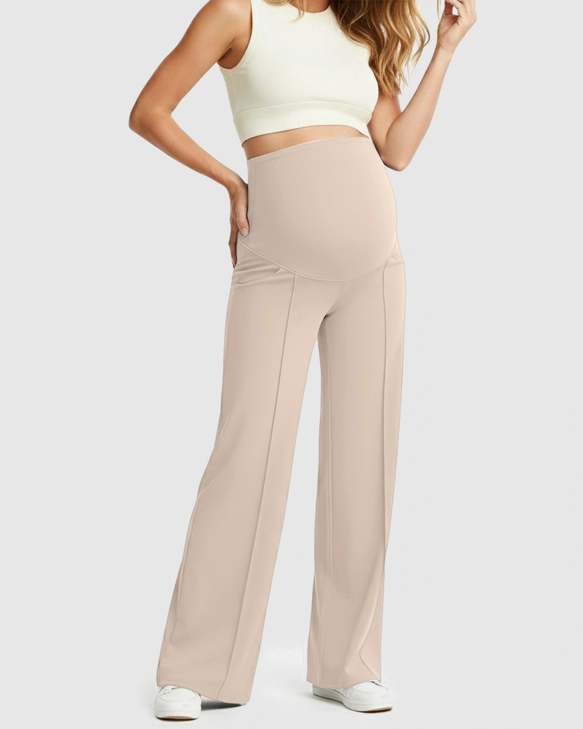 High Waist Maternity Pants With Relaxed Fit