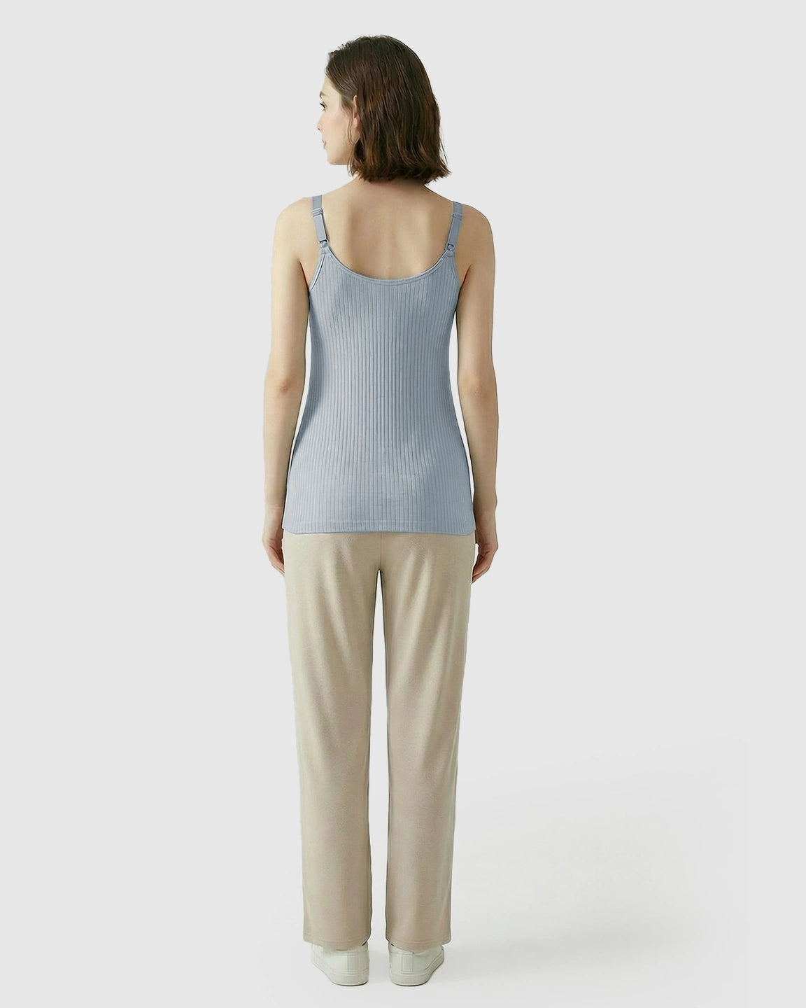 Easy-Access Crisscross Ribbed Nursing Camisole