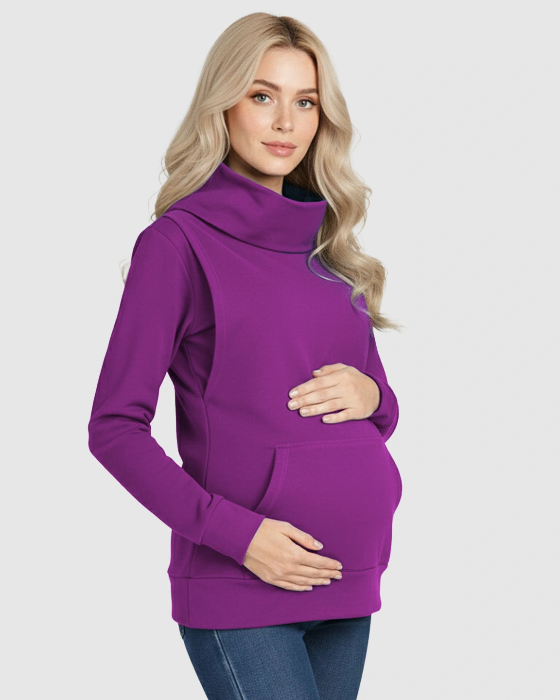 High Cowl Neck Stylish Maternity Nursing Top