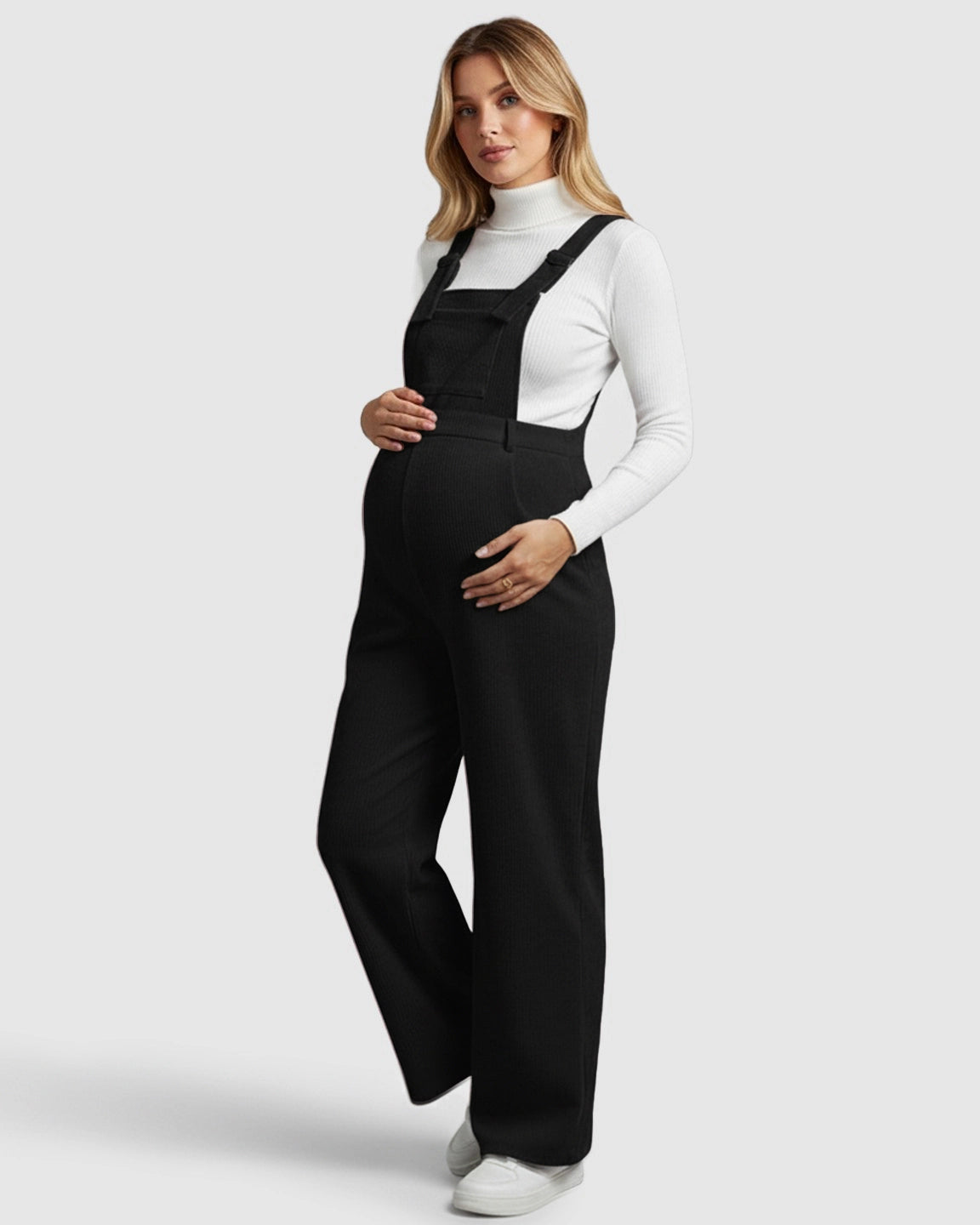 Adjustable Corduroy Maternity Jumpsuit