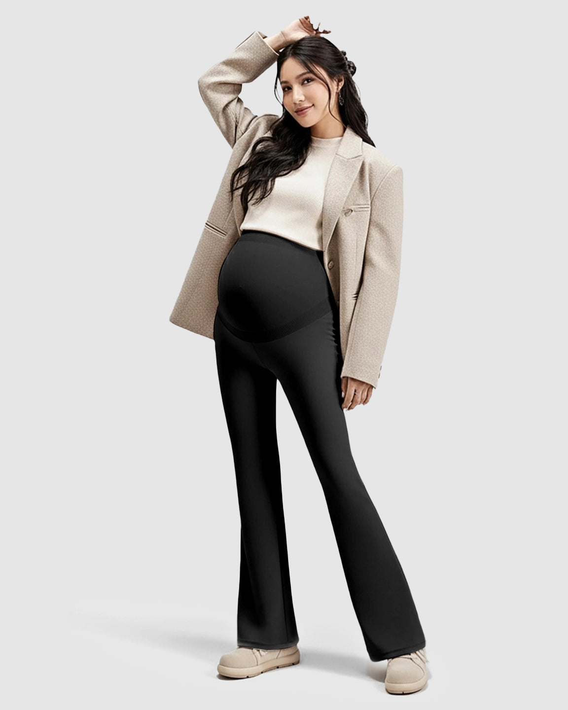 High-Waist Belly Support Maternity Pants
