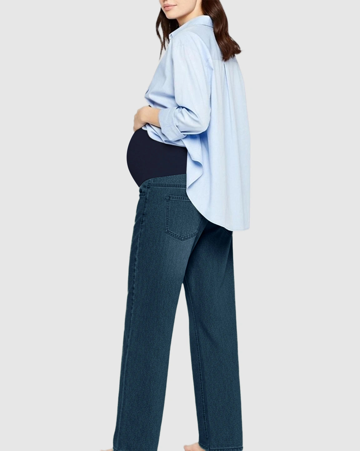 Soft Stretch Straight-Leg Maternity Jeans