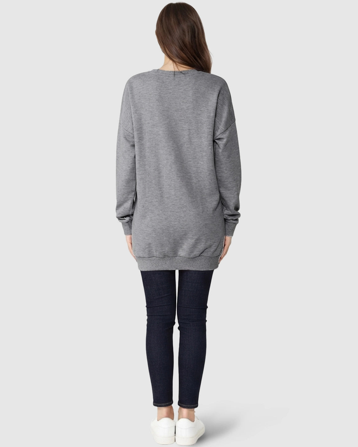 Discreet Zipper Nursing Access Casual Maternity Top