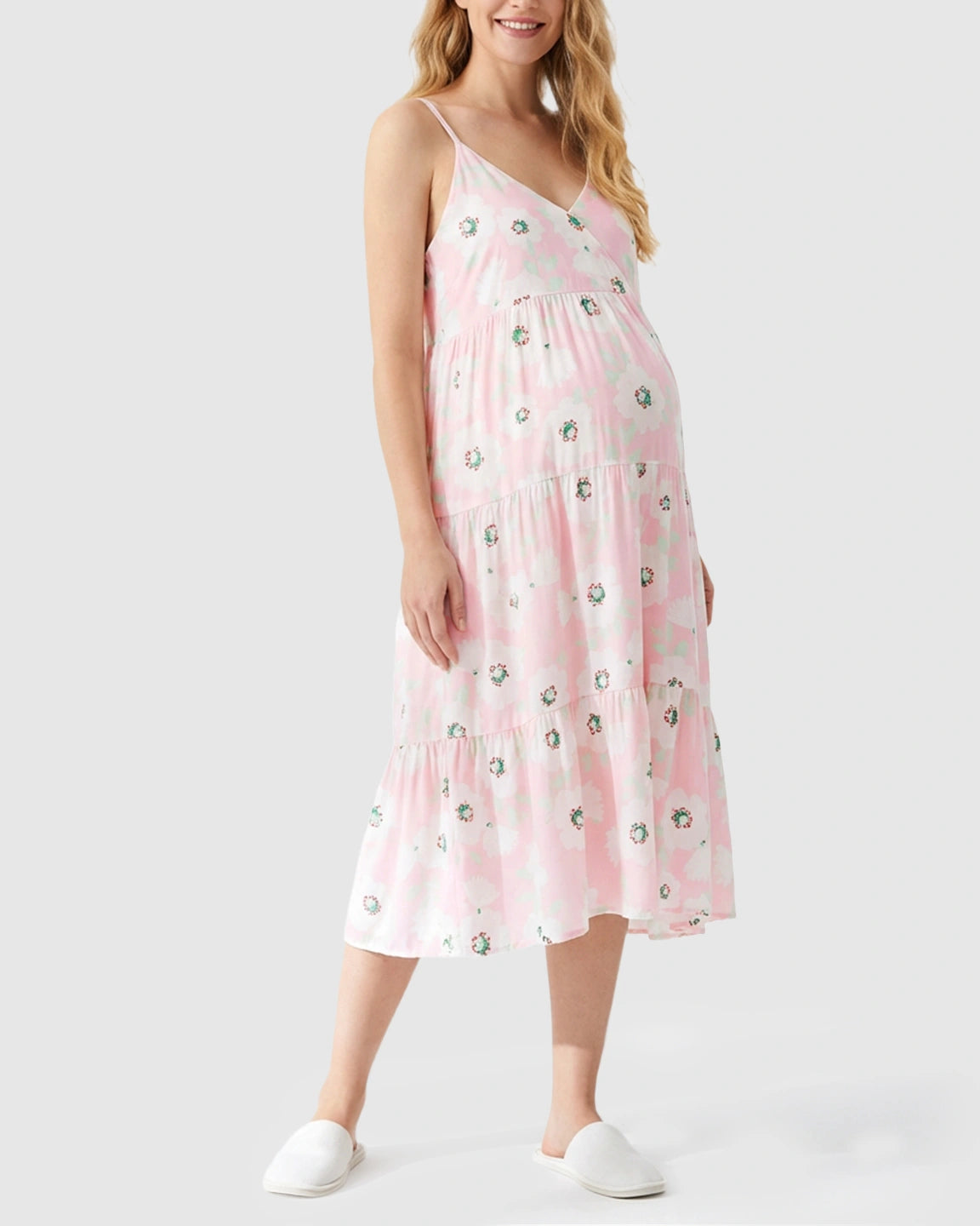 Sleeveless Empire Waist Maternity Nightdress