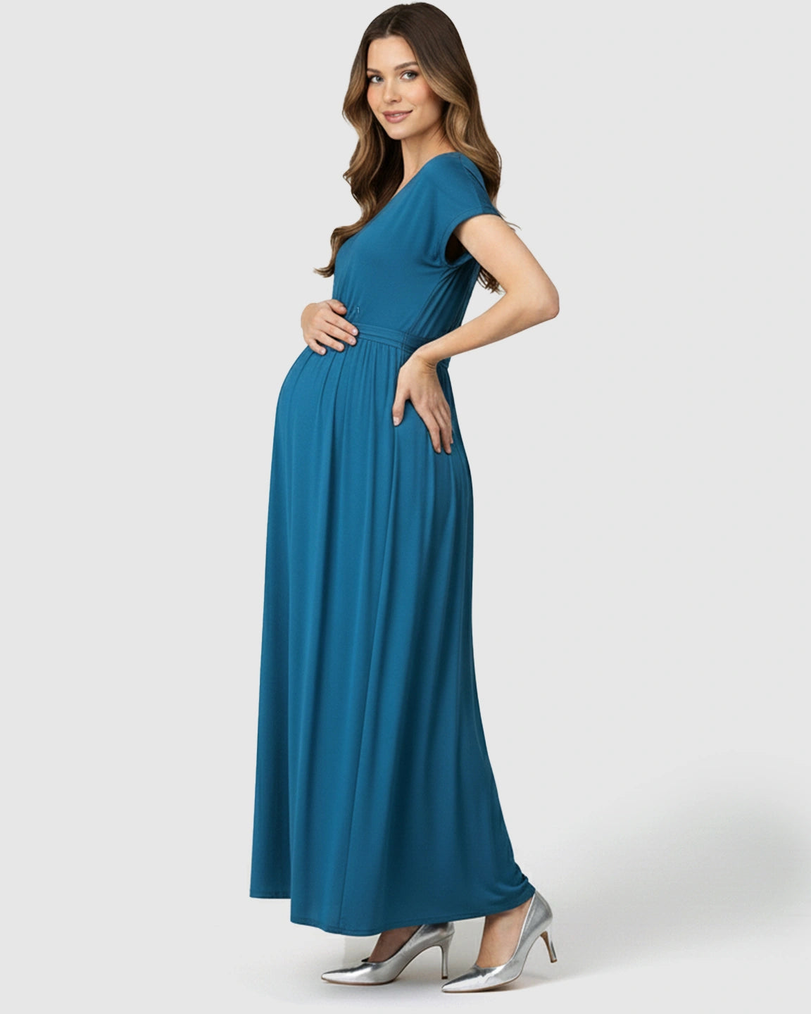 Empire Waist Flowy Maternity Maxi Dress