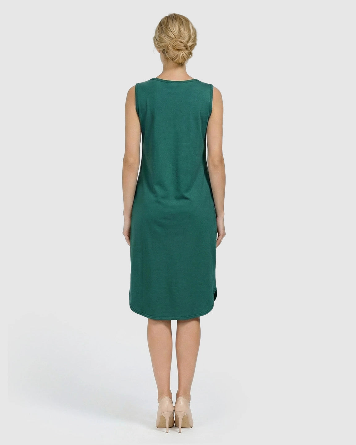 Sleeveless High-Waisted Maternity & Nursing Dress