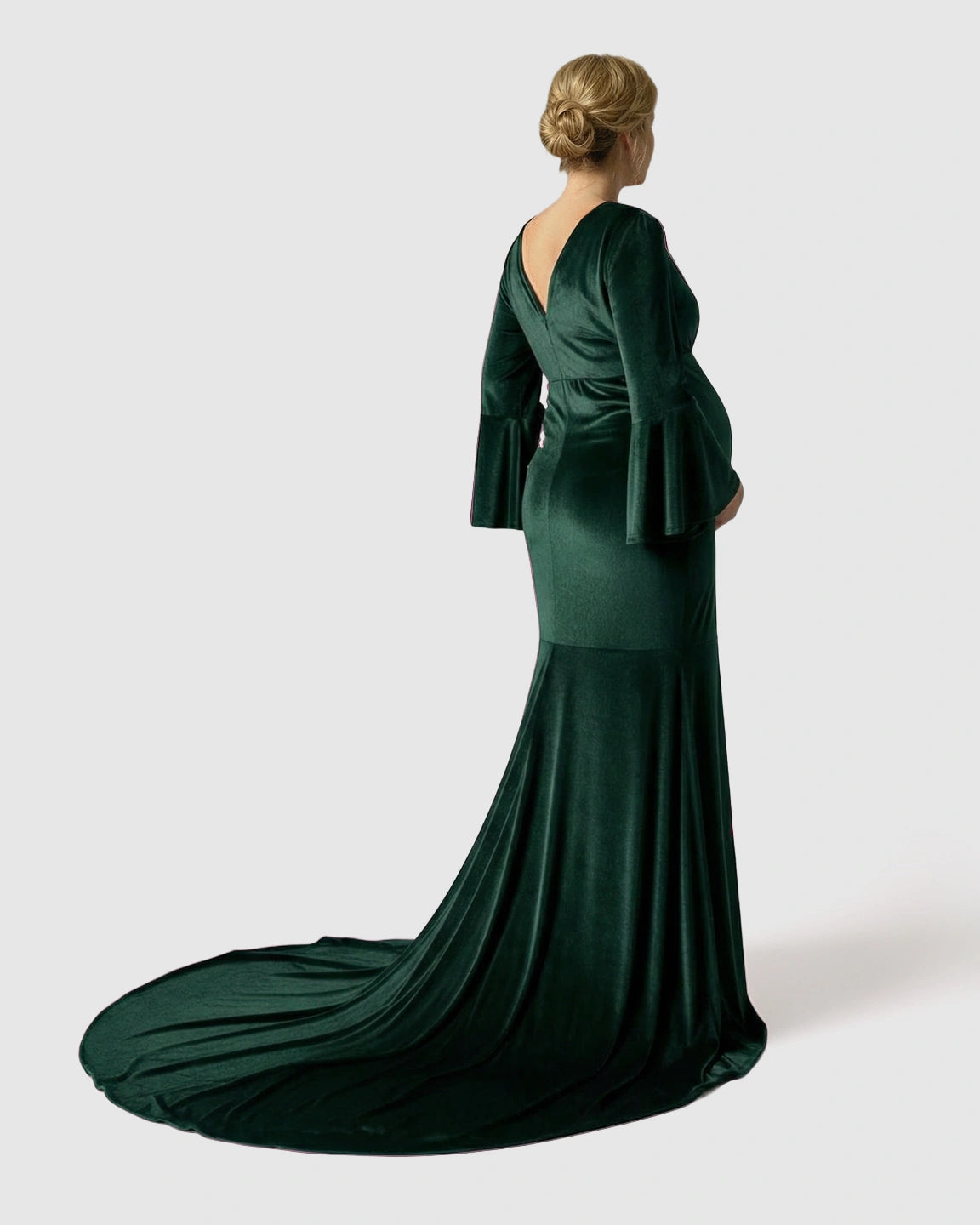 Velvet Mermaid Fit Maternity Gown