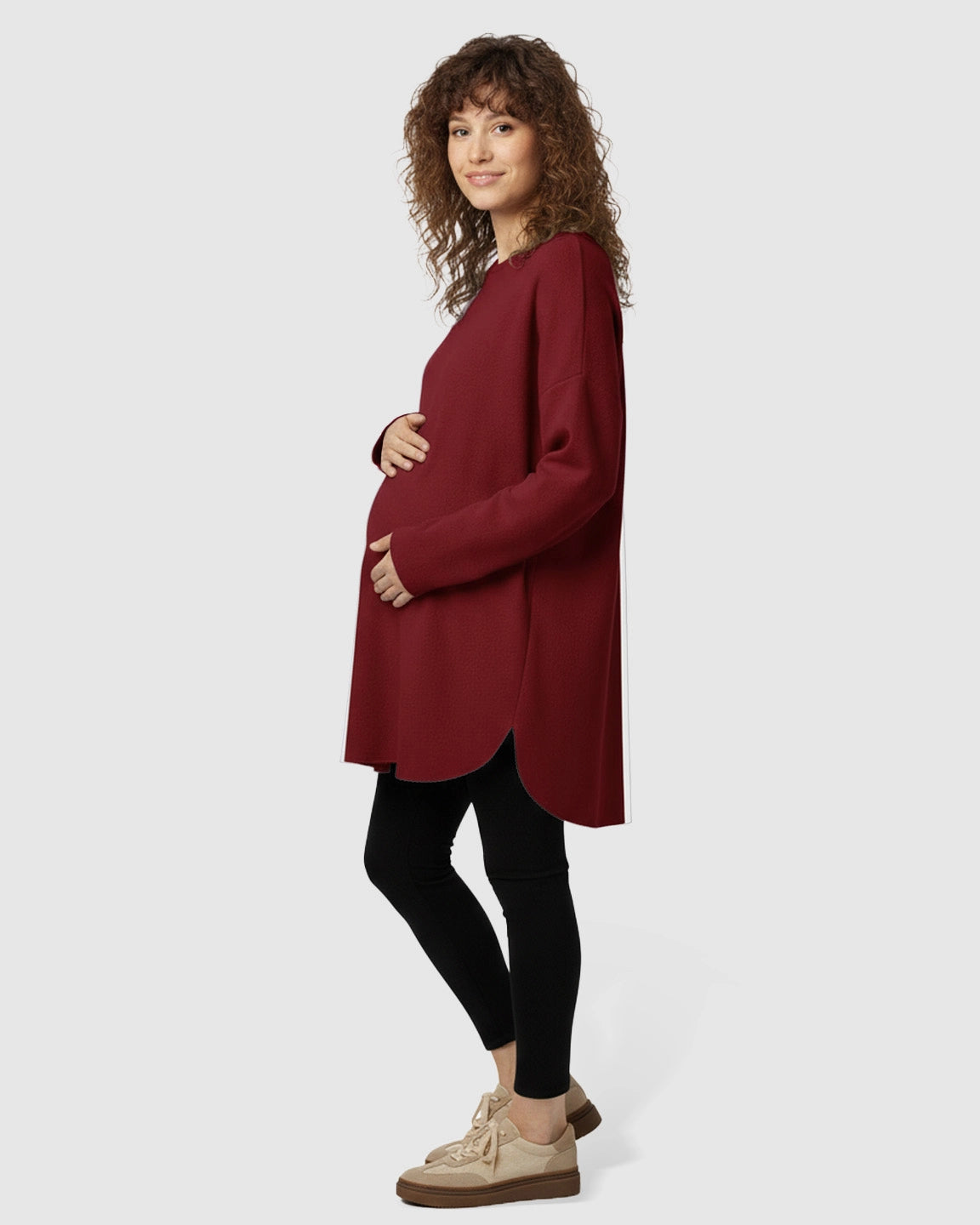 Cozy Woolen Loose-Fit Maternity Sweater