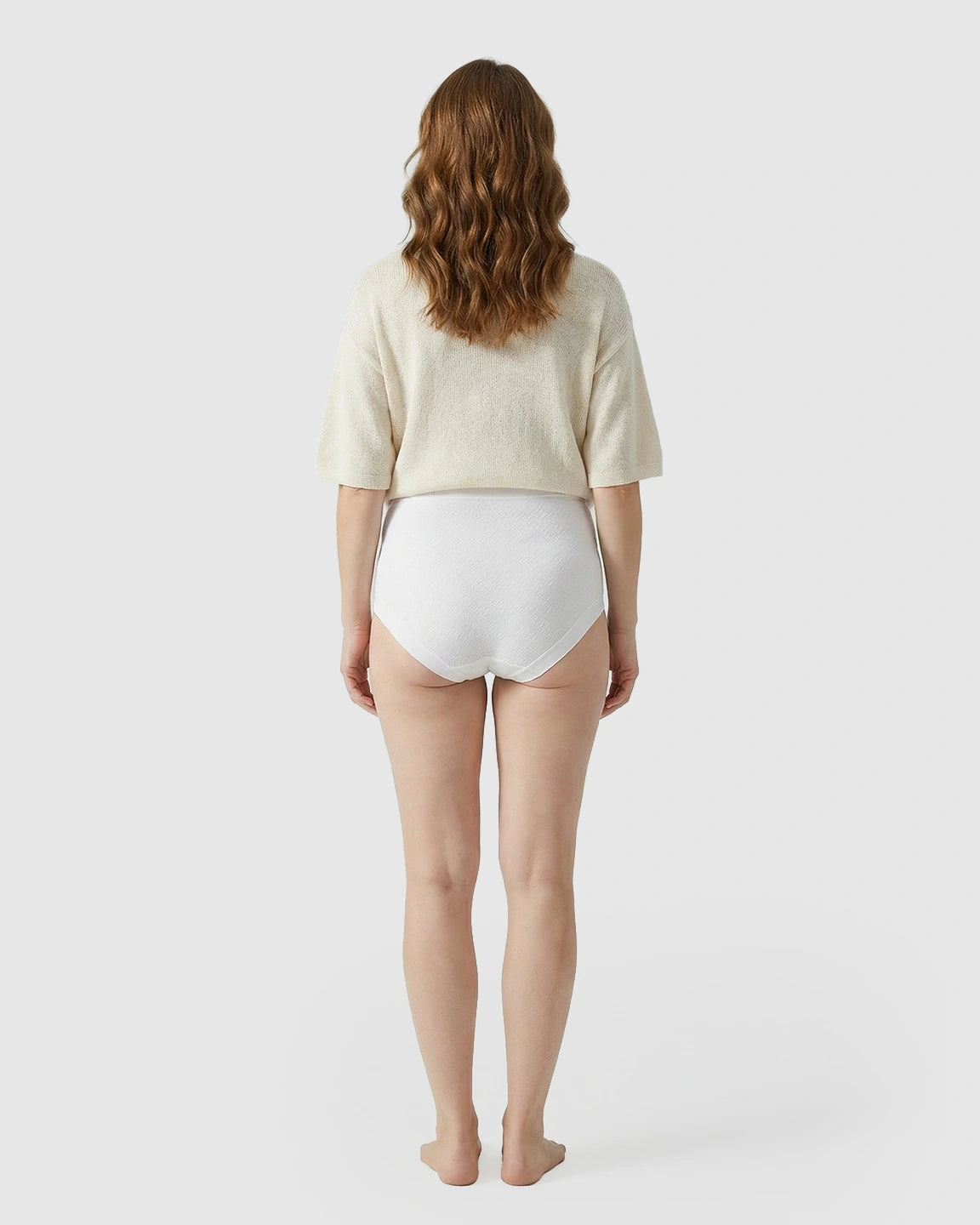 Mid-Waist Jacquard Texture Maternity Underwear