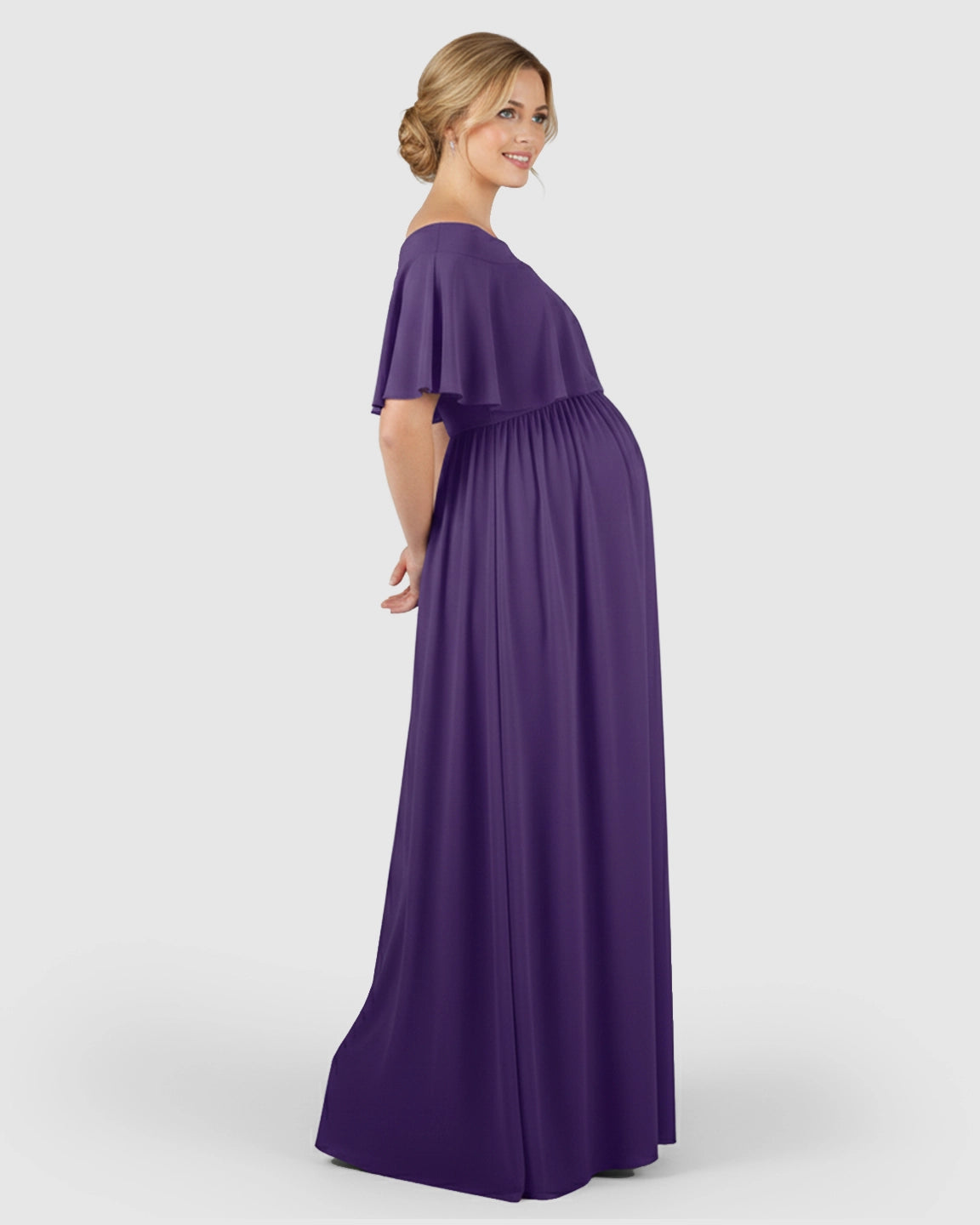Off Shoulder Bohemian Maternity Photoshoot Dress