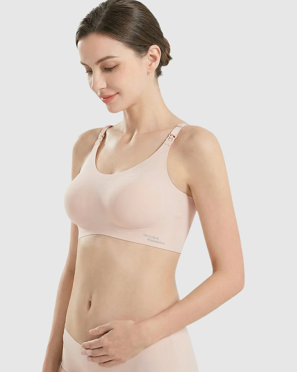 Clip-Down Straps Contoured Nursing Bra