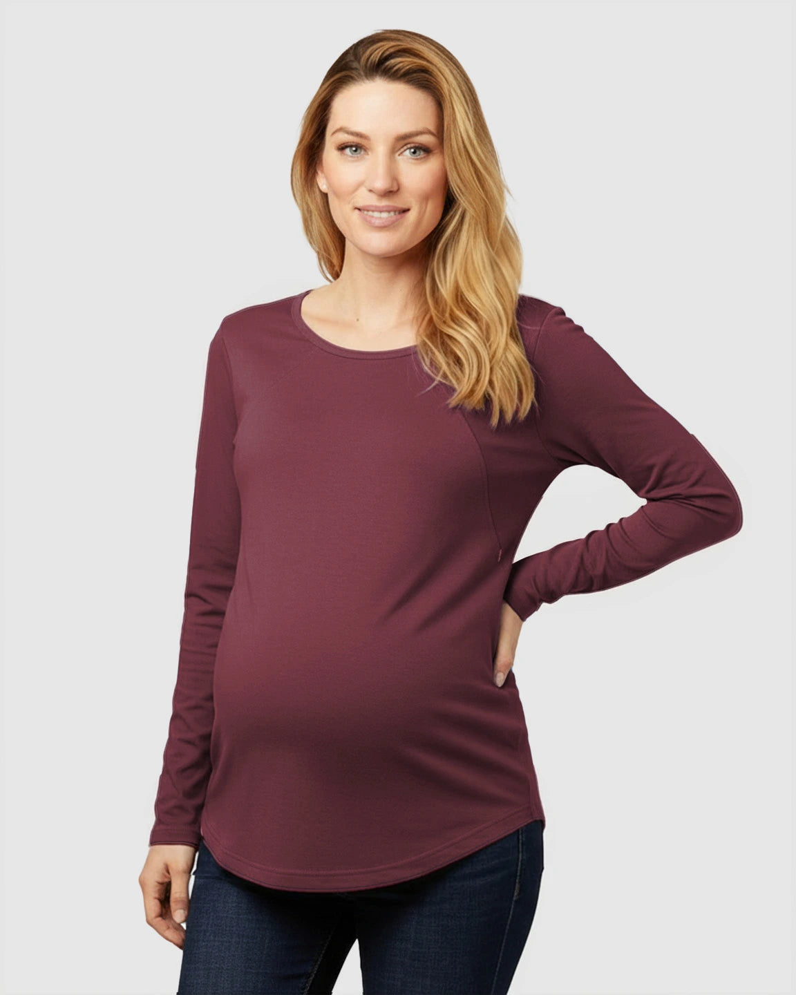 Side-Zip Nursing Access Everyday Maternity Top