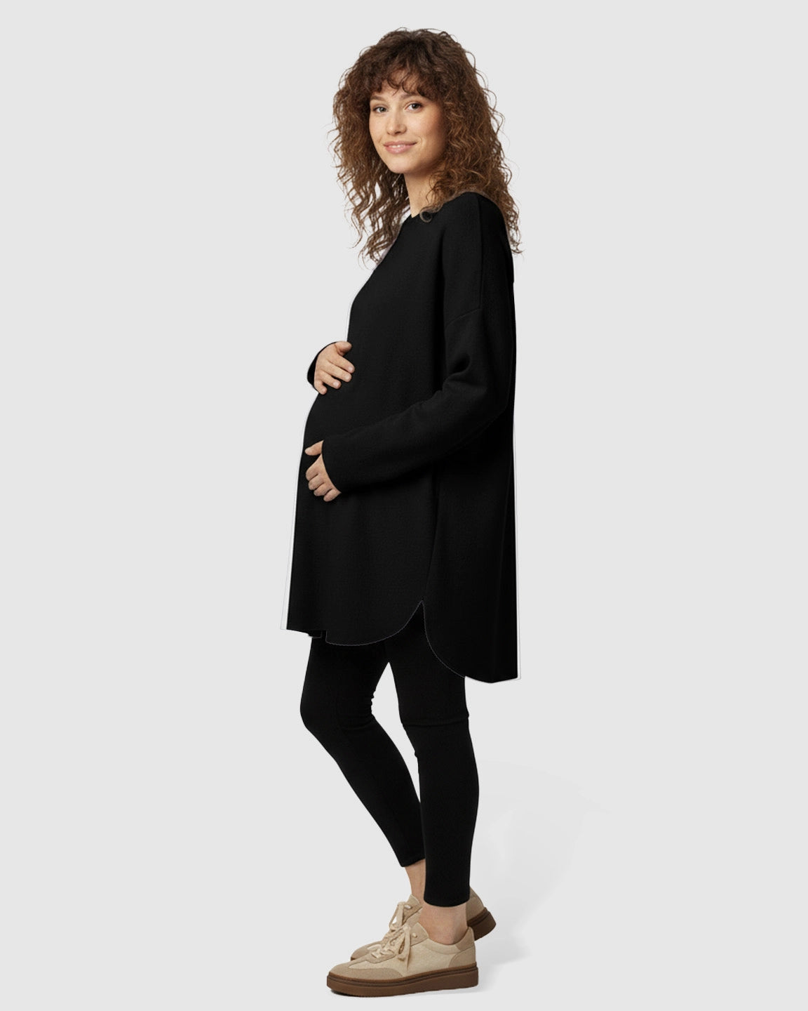 Cozy Woolen Loose-Fit Maternity Sweater