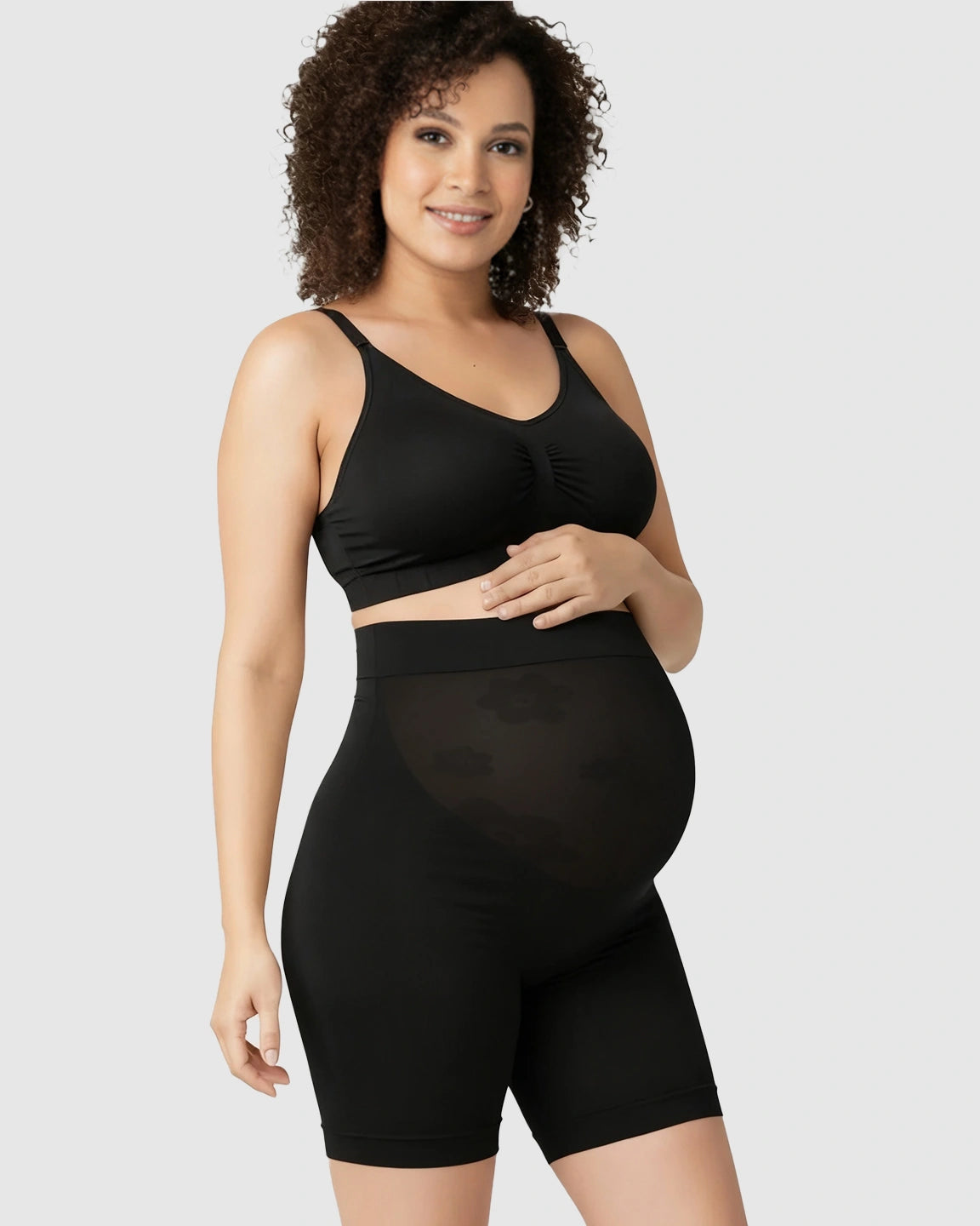 High-Waist Loose Fit Maternity Shorts