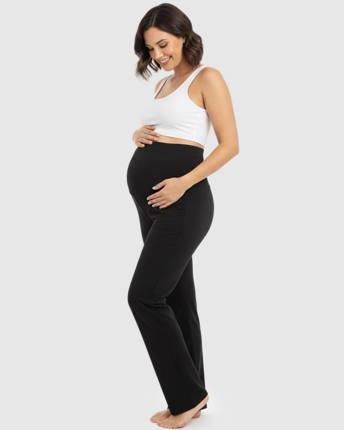 Stretch Flared with Pockets Maternity Pants