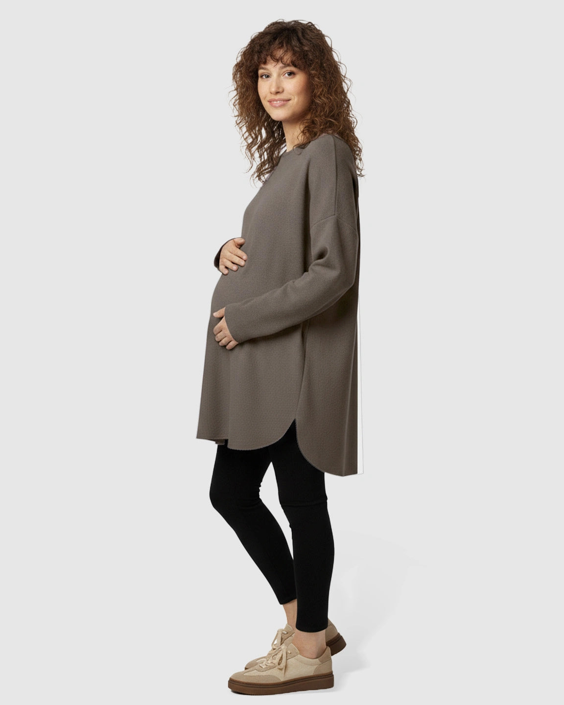 Cozy Woolen Loose-Fit Maternity Sweater