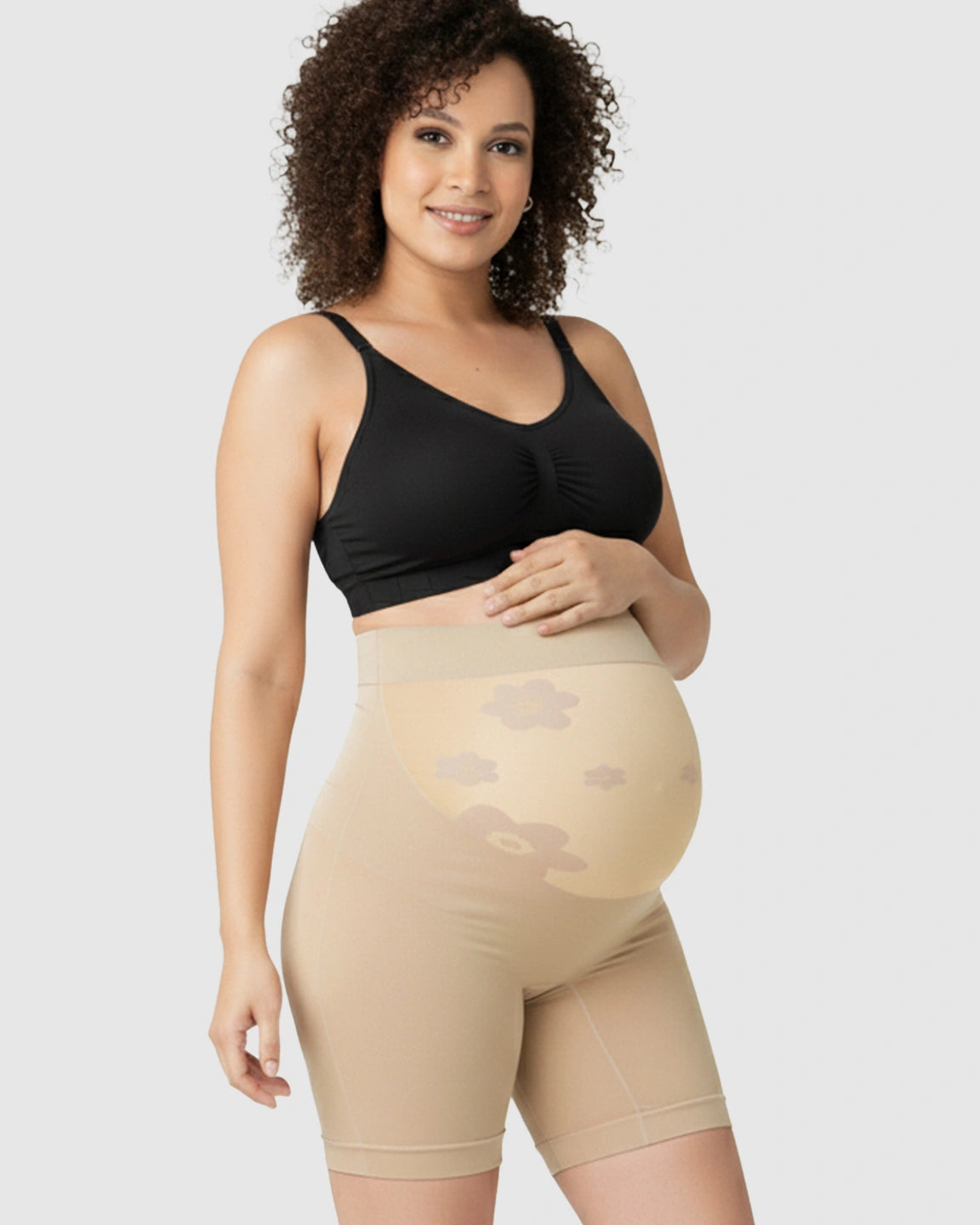 High-Waist Loose Fit Maternity Shorts