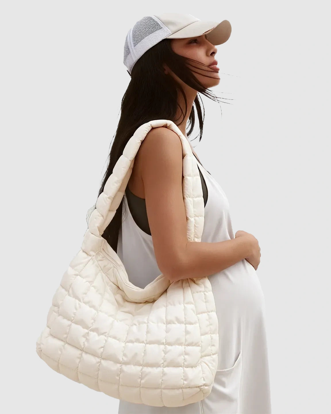 Plush Quilted Diaper Bag