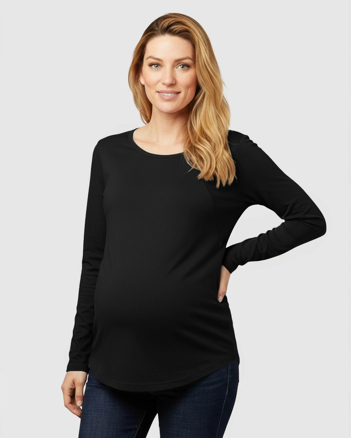 Side-Zip Nursing Access Everyday Maternity Top