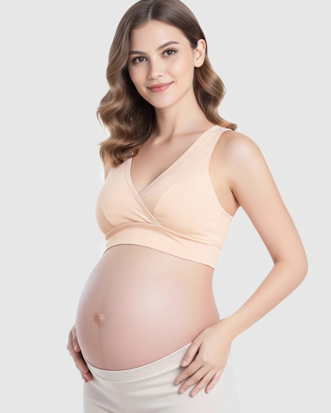 Wireless Cotton Crisscross Nursing Camisole Bra