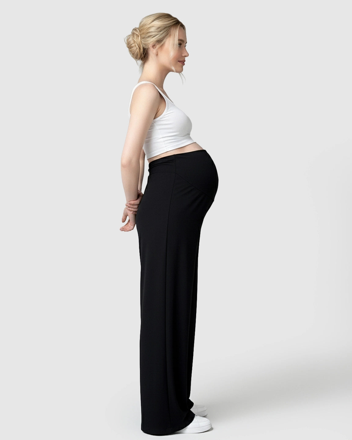 Tencel High-Waist Wide-Leg Maternity Pants