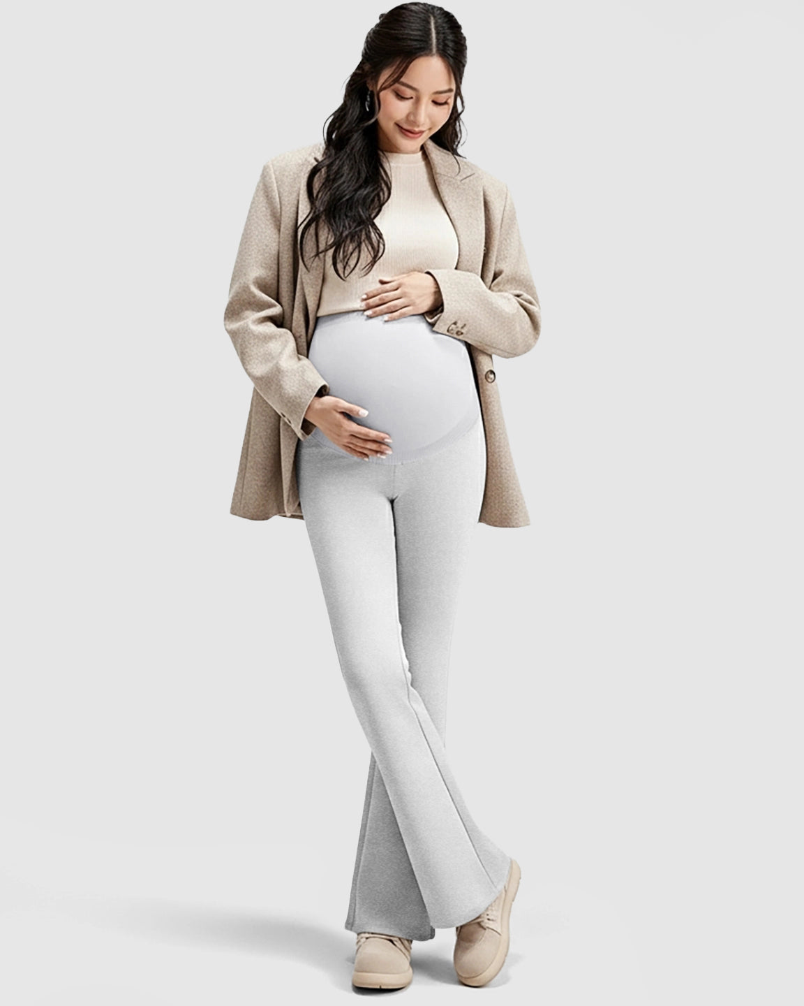 High-Waist Belly Support Maternity Pants