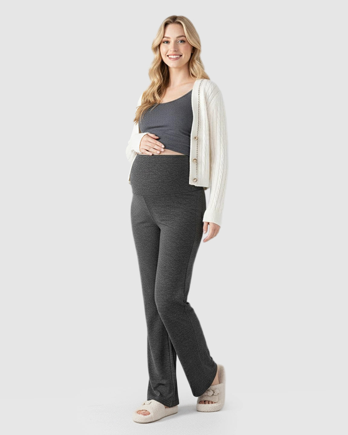 Wide-Leg Flowy Support Maternity Pants