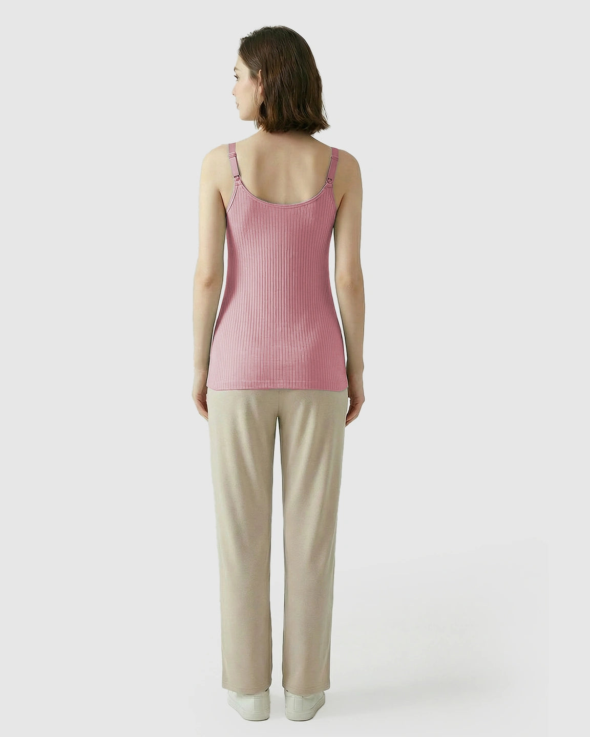 Easy-Access Crisscross Ribbed Nursing Camisole