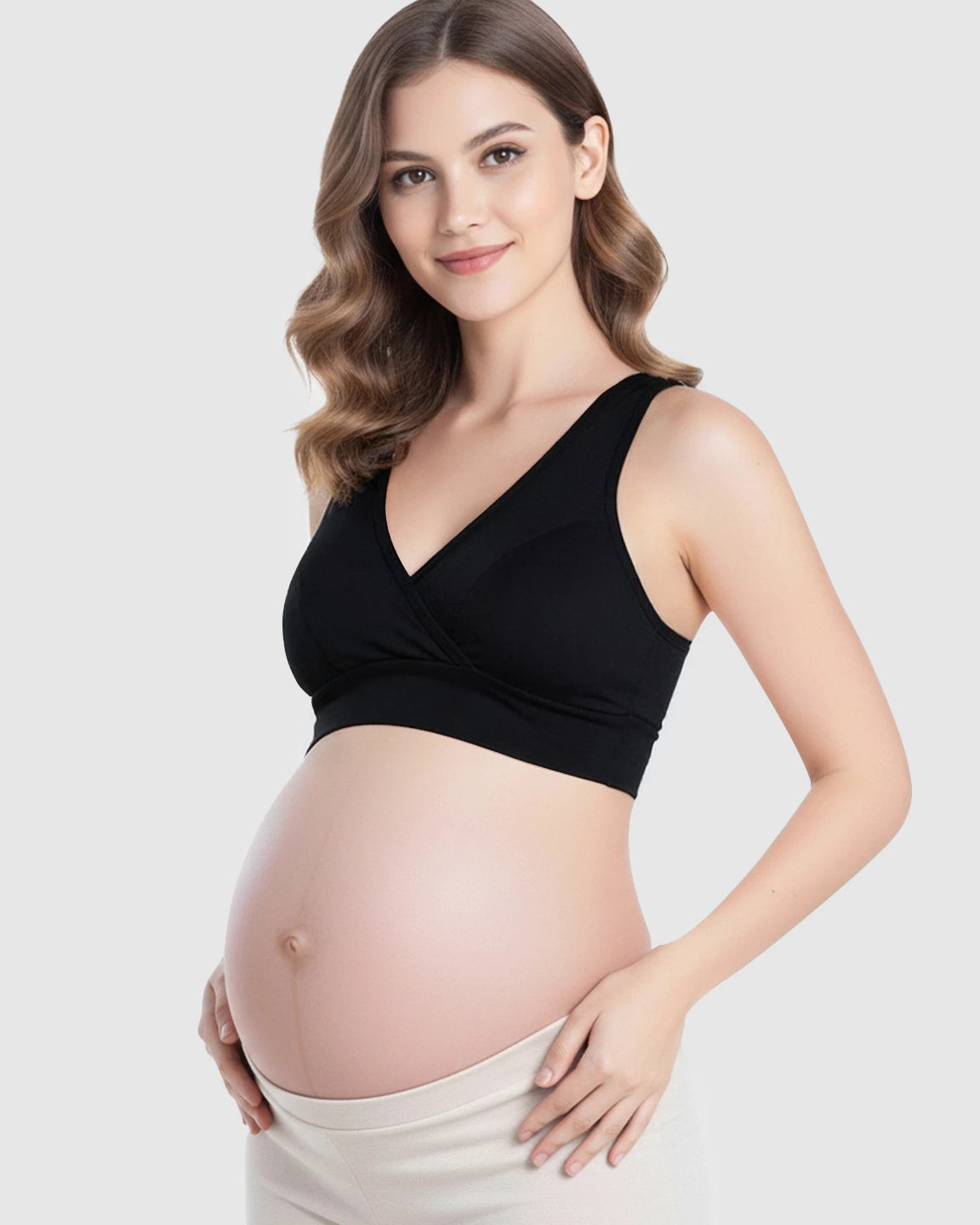 Wireless Cotton Crisscross Nursing Camisole Bra