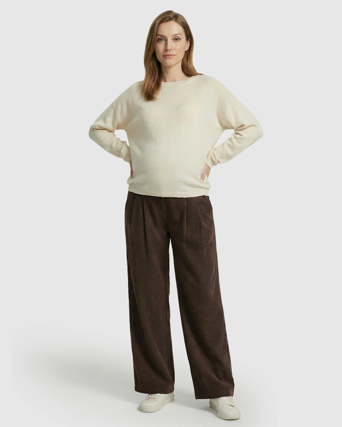 Adjustable Drawstring Loose-Fit Maternity Pants