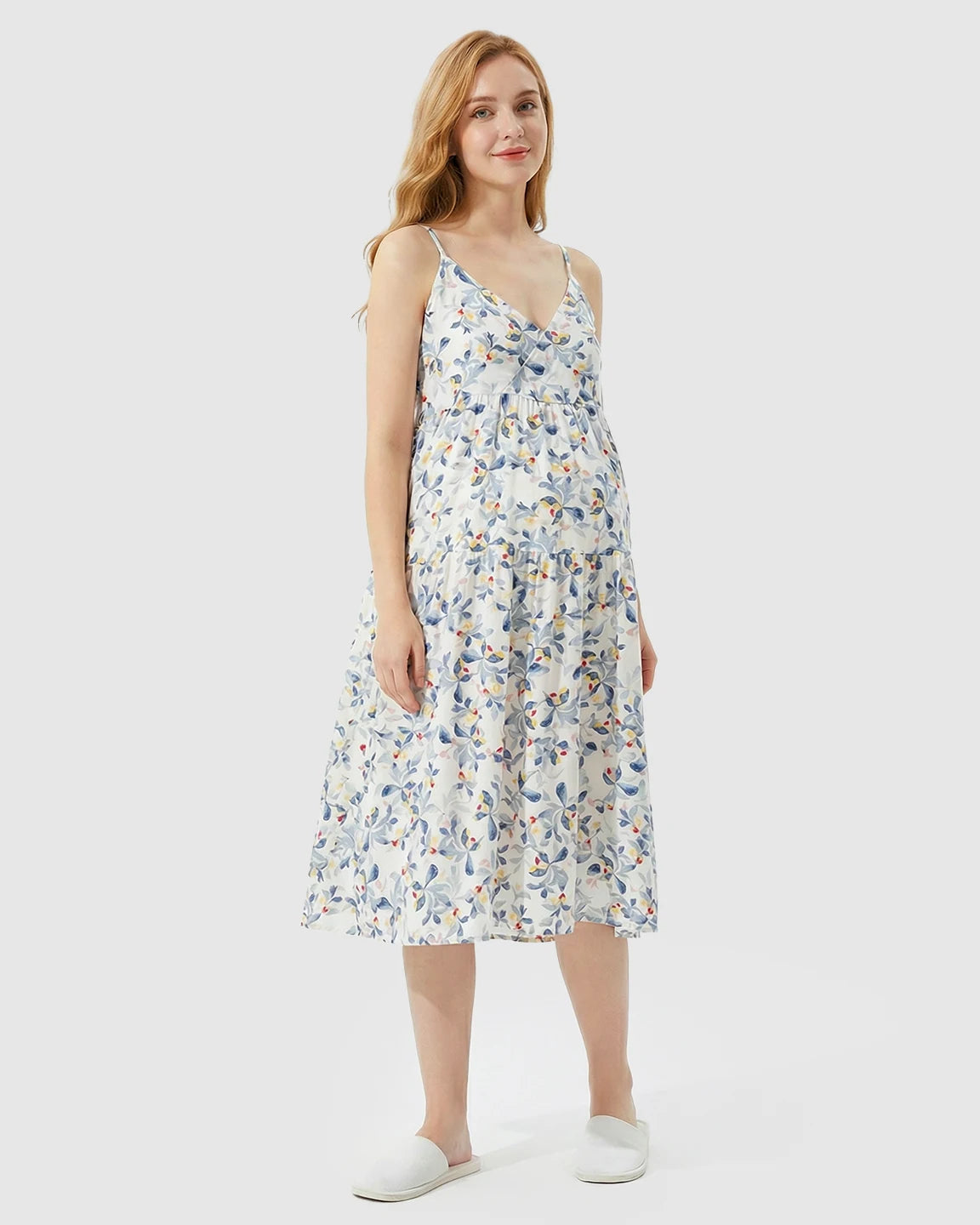Large Floral Print Maternity Nightdress