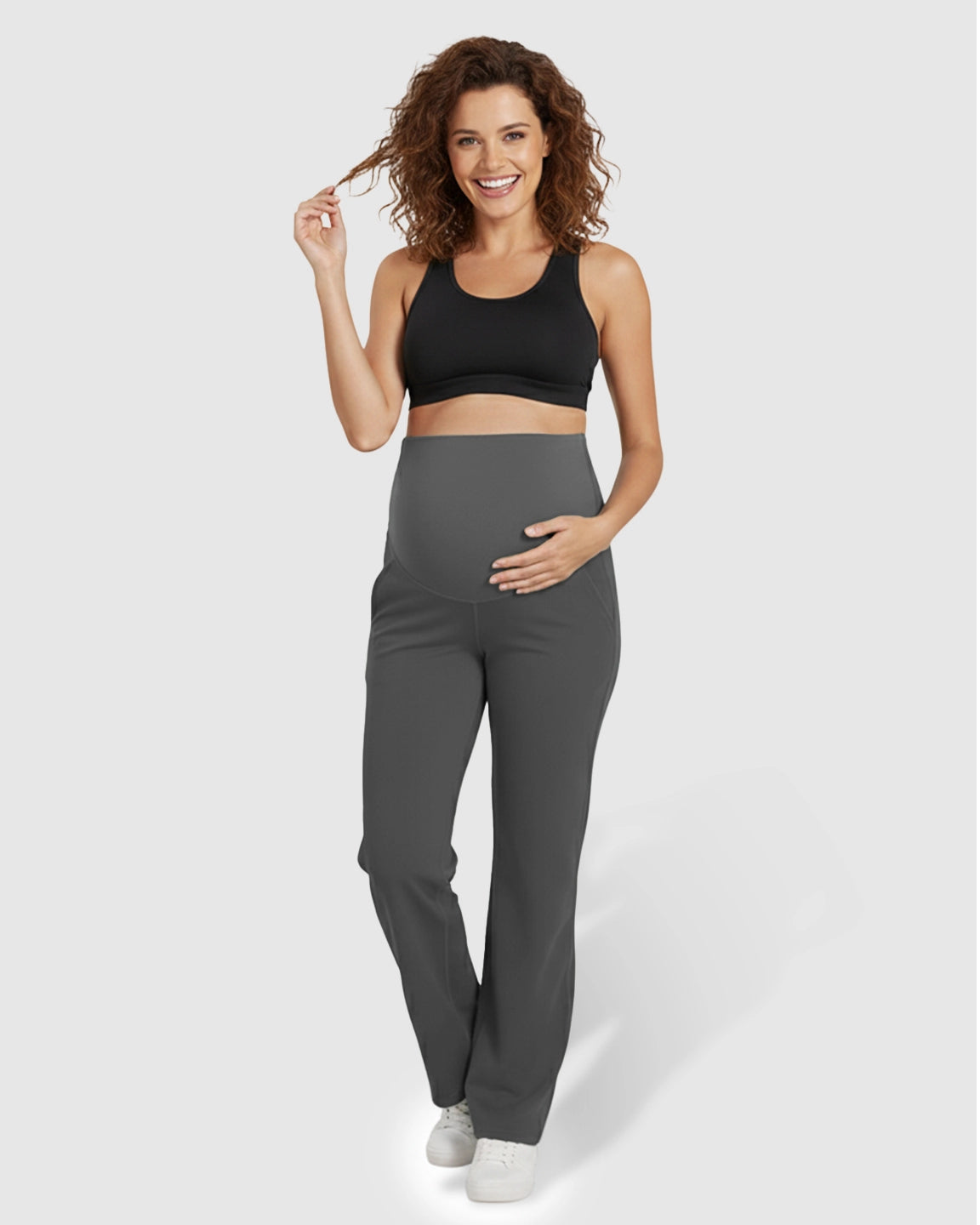 High Elastic Straight Leg Maternity Yoga Pants