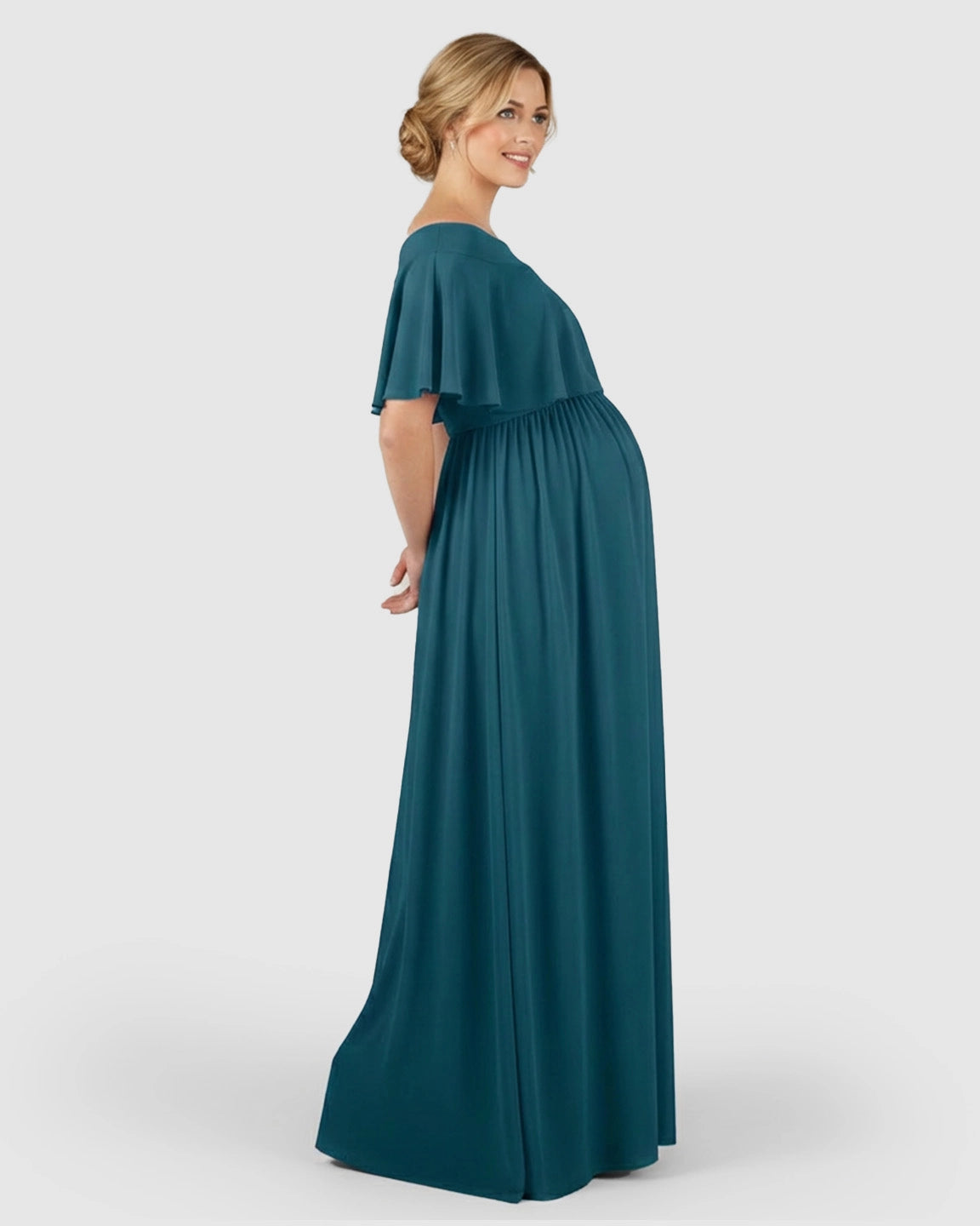 Off Shoulder Bohemian Maternity Photoshoot Dress