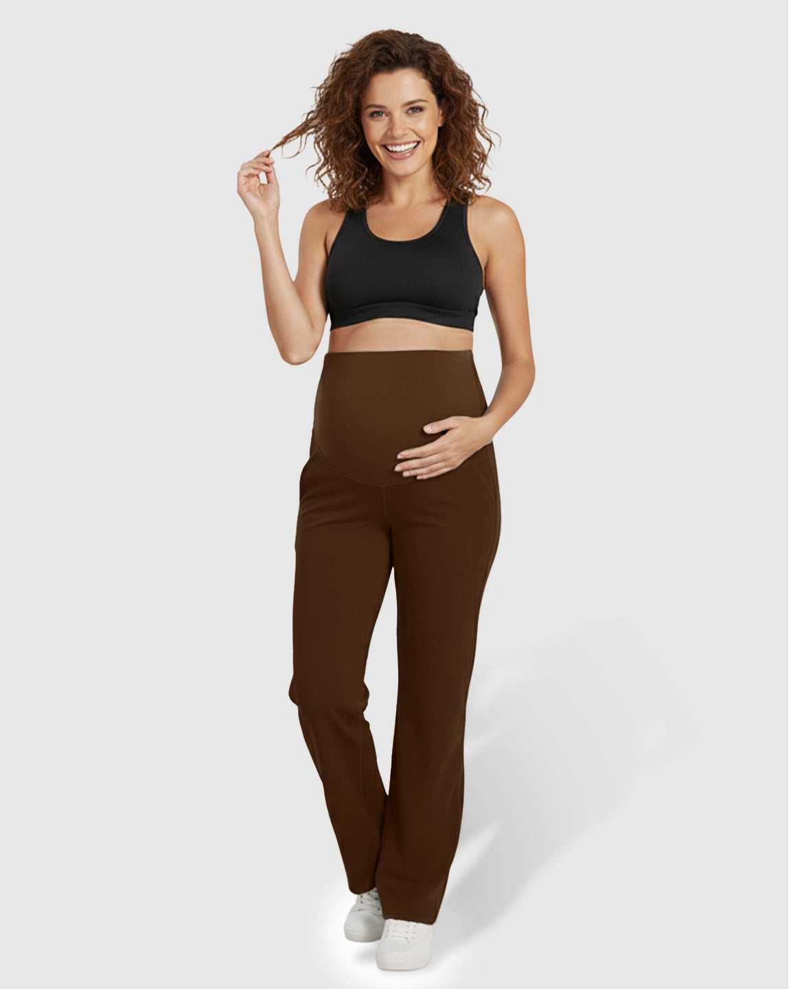 High Elastic Straight Leg Maternity Yoga Pants