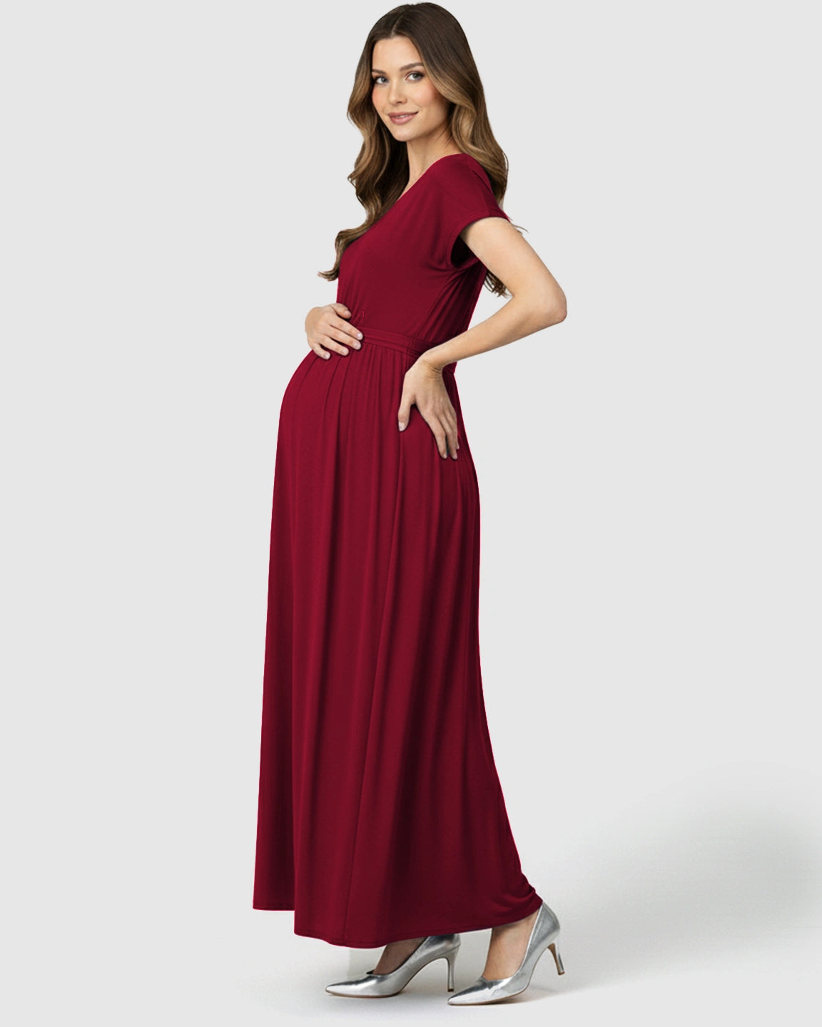 Empire Waist Flowy Maternity Maxi Dress