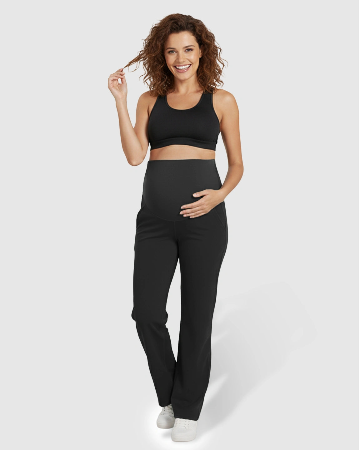 High Elastic Straight Leg Maternity Yoga Pants