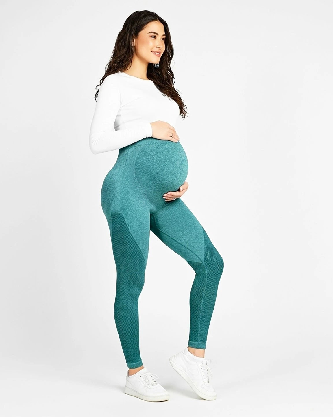 High-Elastic Body-Hugging Maternity Leggings