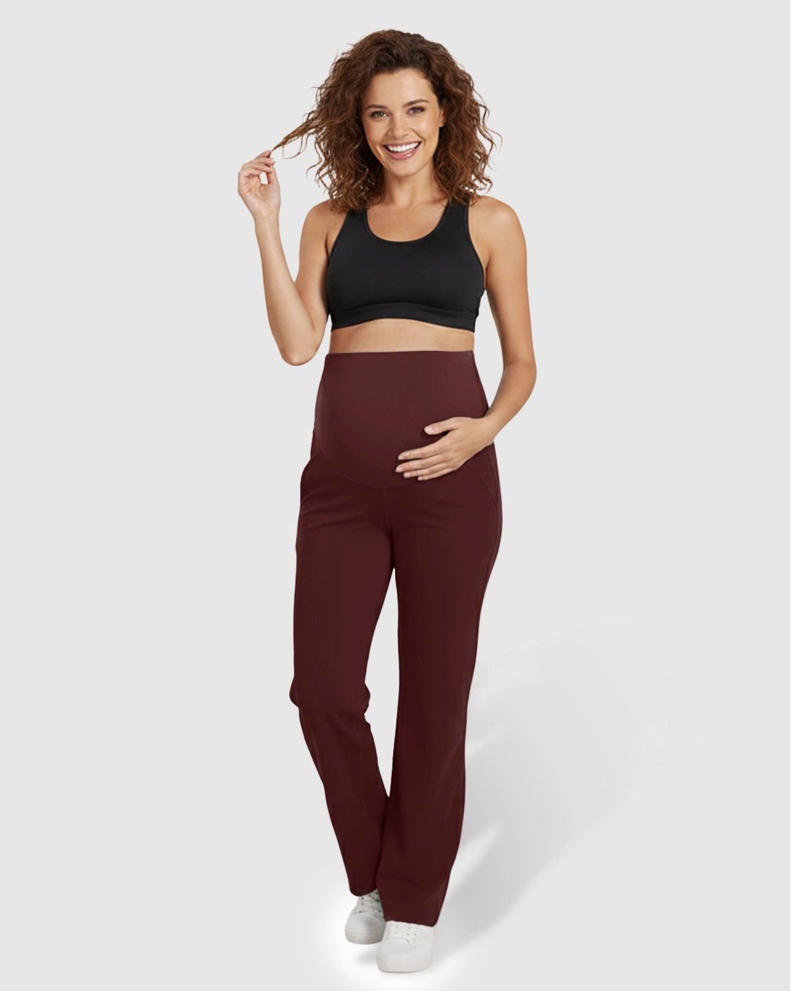 High Elastic Straight Leg Maternity Yoga Pants