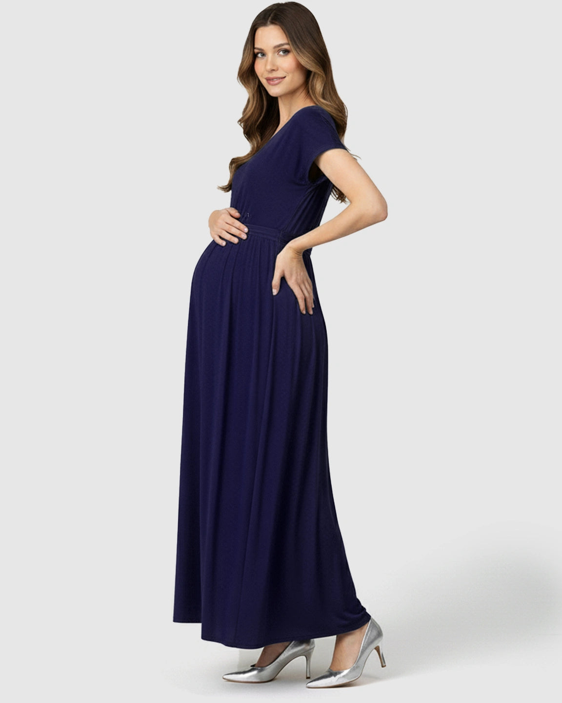 Empire Waist Flowy Maternity Maxi Dress