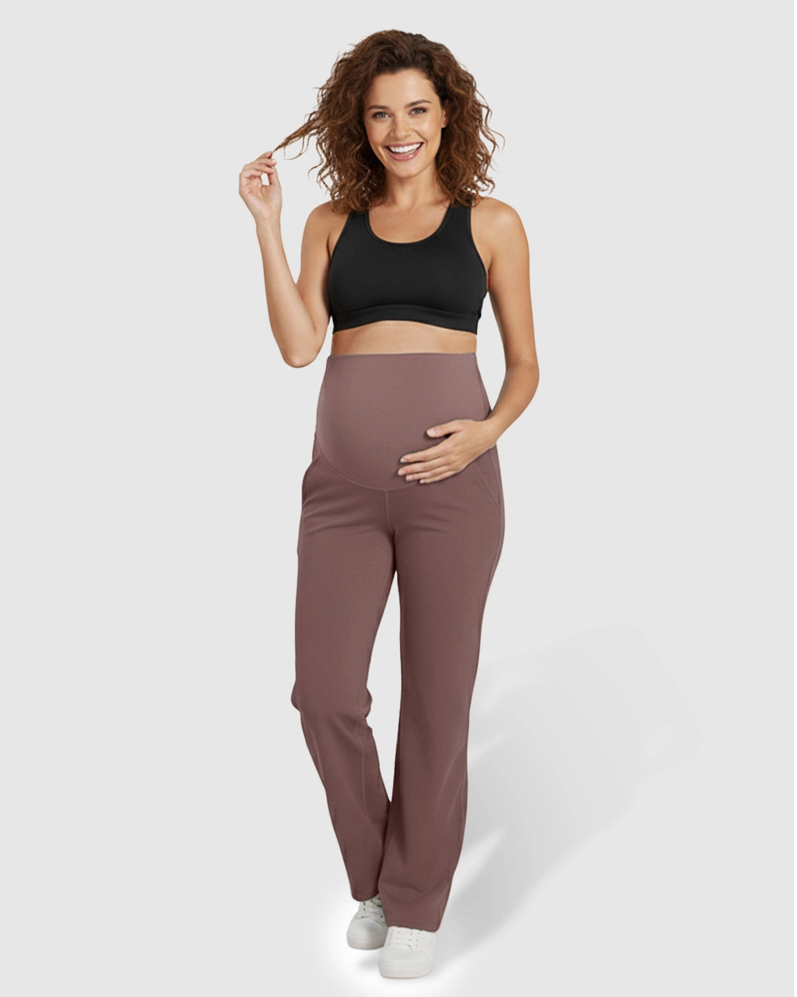 High Elastic Straight Leg Maternity Yoga Pants