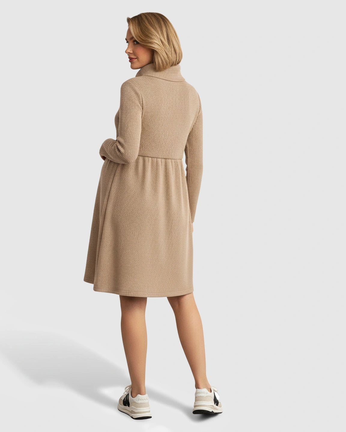 High Neck Everyday Style Maternity Nursing Dress