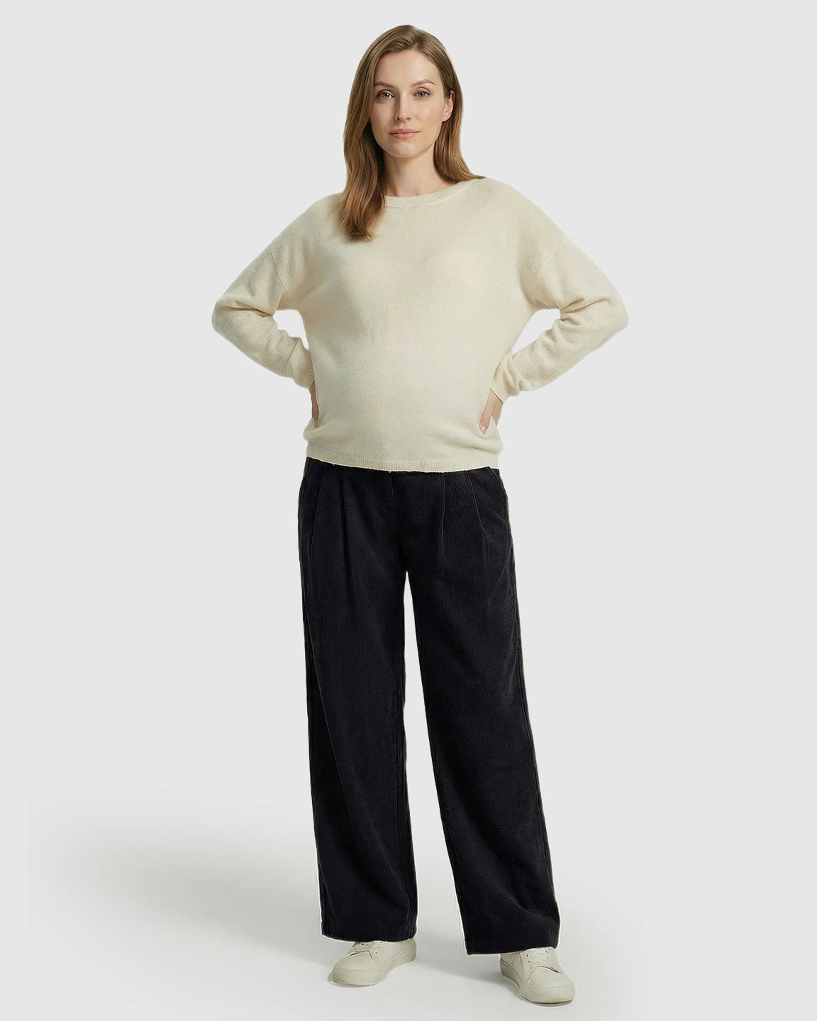 Adjustable Drawstring Loose-Fit Maternity Pants