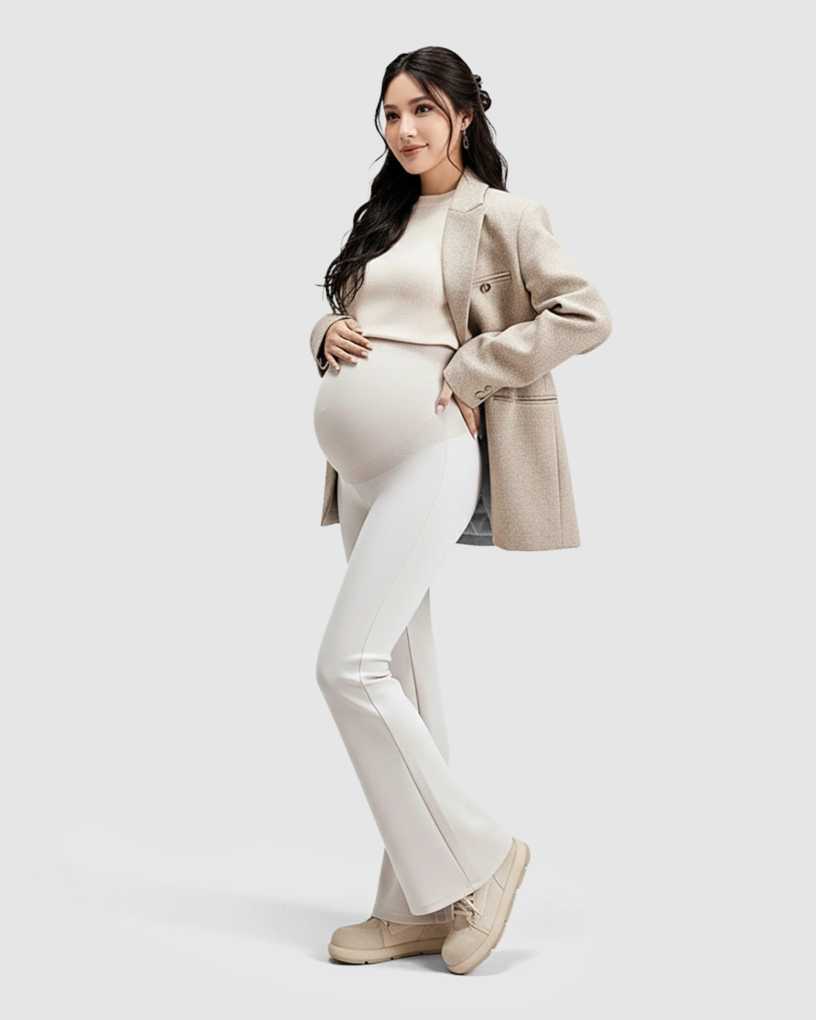 High-Waist Belly Support Maternity Pants