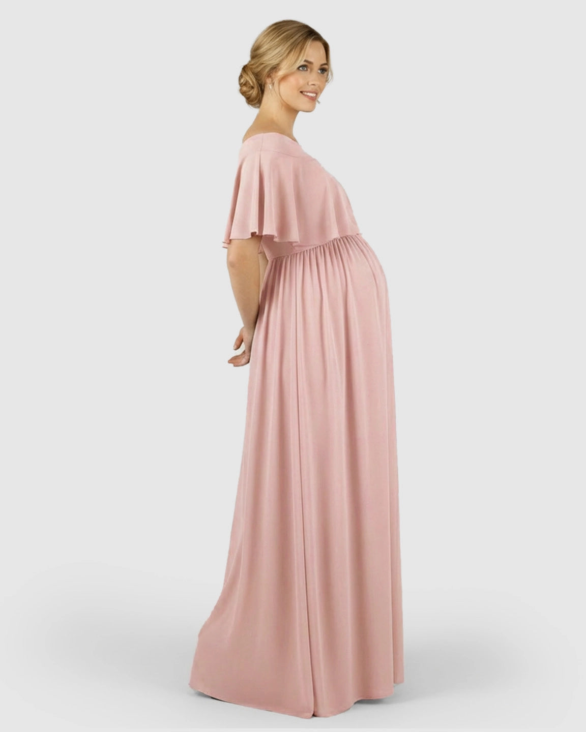 Off Shoulder Bohemian Maternity Photoshoot Dress