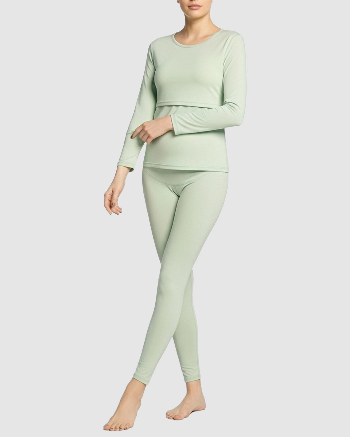 Thick Cotton Nursing Maternity Pajama Set